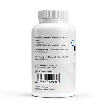 L-Tryptophan 90 vegane Kapseln von elmntlab als Nahrungsergänzung