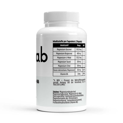 Magnesium 6x Komplex vegane Kapseln von elmntlab
